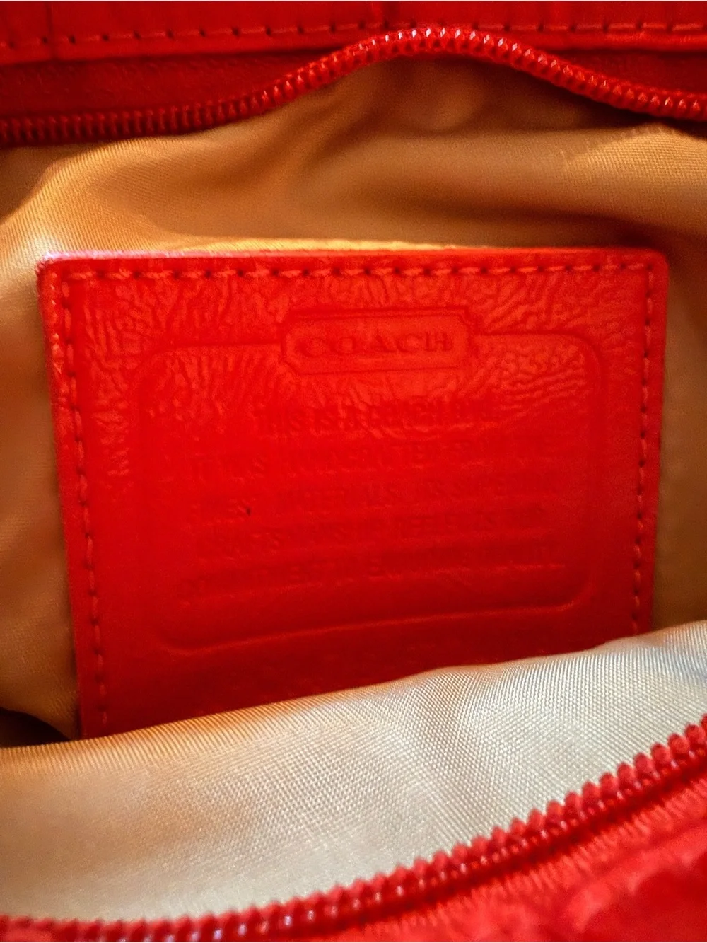 Coach Red Nylon Tote Cross Body Bag